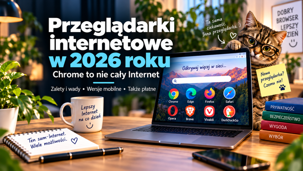 Porównanie przeglądarek internetowych 2026 – Chrome, Edge, Firefox, Safari, Opera, Brave, Vivaldi i DuckDuckGo